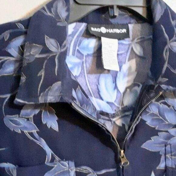 Vintage Blue Floral Print Shirt Mini Dress - Picture 7 of 13